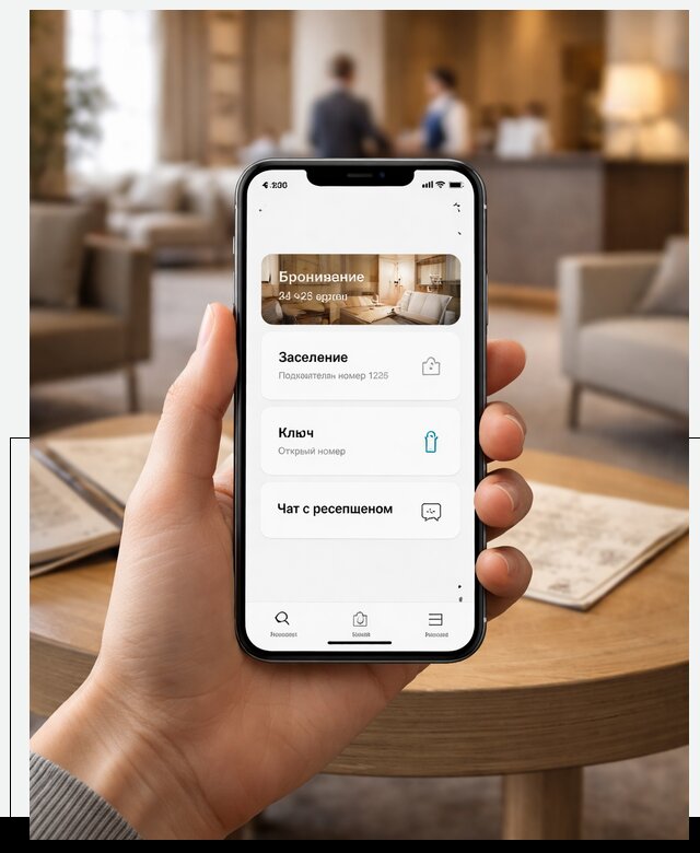 Мобильное приложение для гостей отеля в Казани, управление сервисом